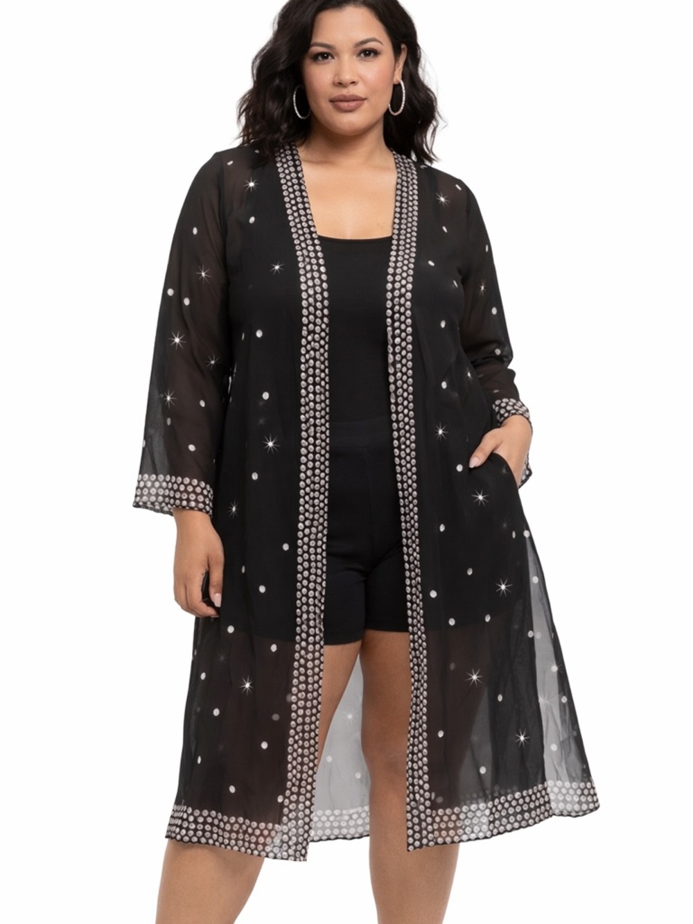 OC Order Plus Long See Thru Open Kimono